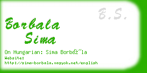 borbala sima business card